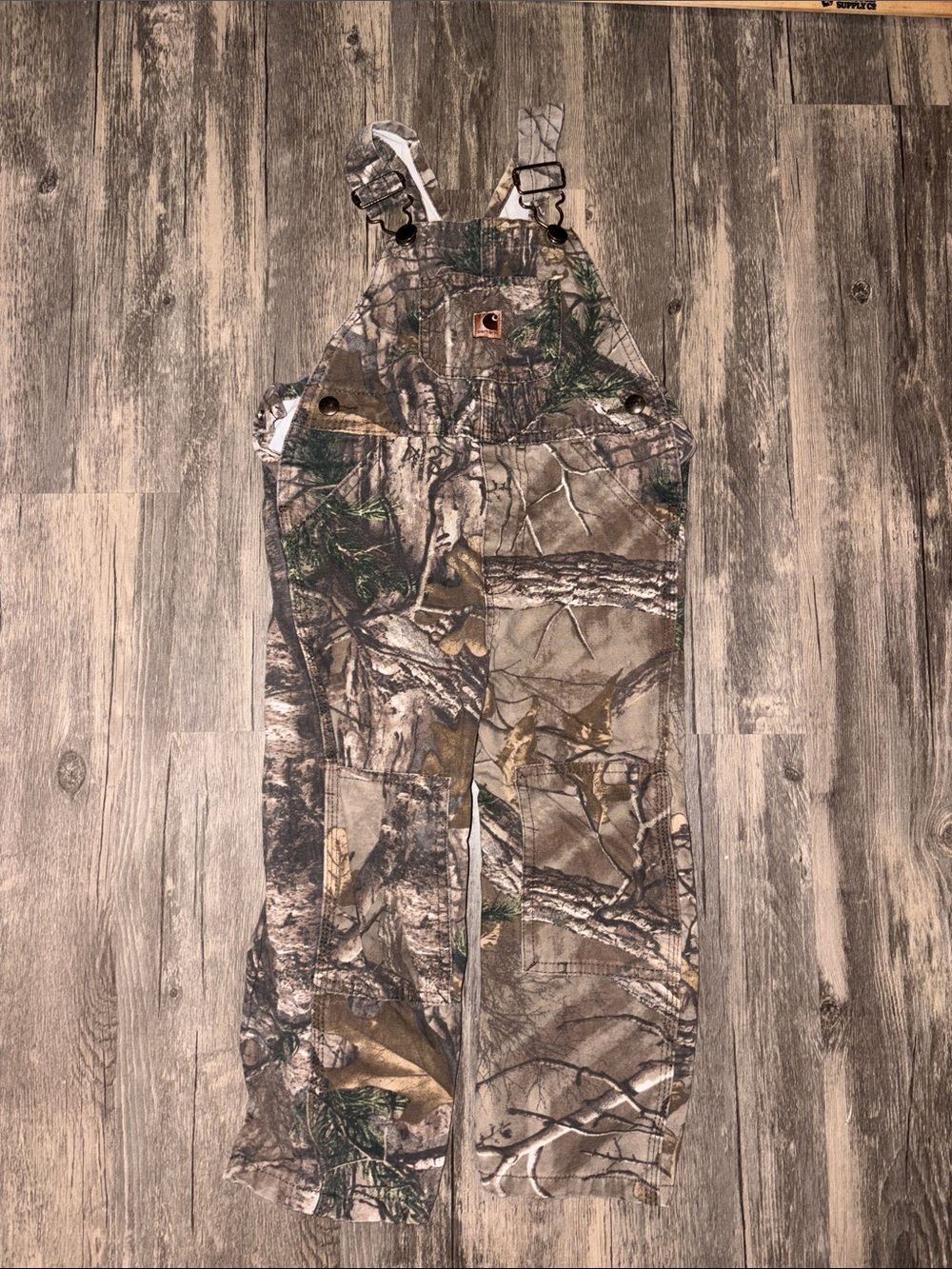 Carhartt Realtree Camo Bib Overalls in Brown and Green size 3 T